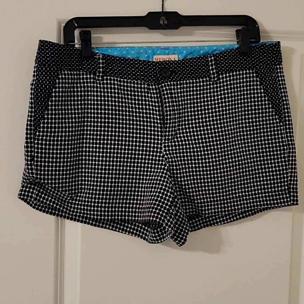 Black and white shorts
